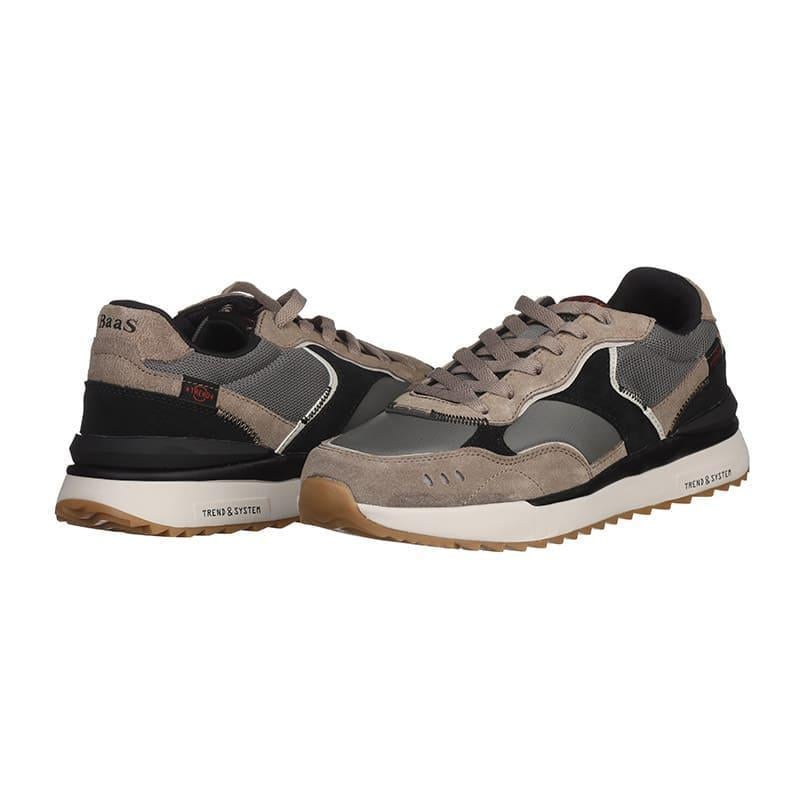 Кросівки чоловічі BaaS M7556-12C з комбінованих матеріалів р. 44 Сірий (20255)