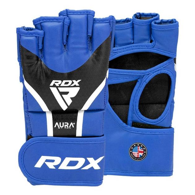Перчатки ММА RDX AURA PLUS T-17 L Blue/Black