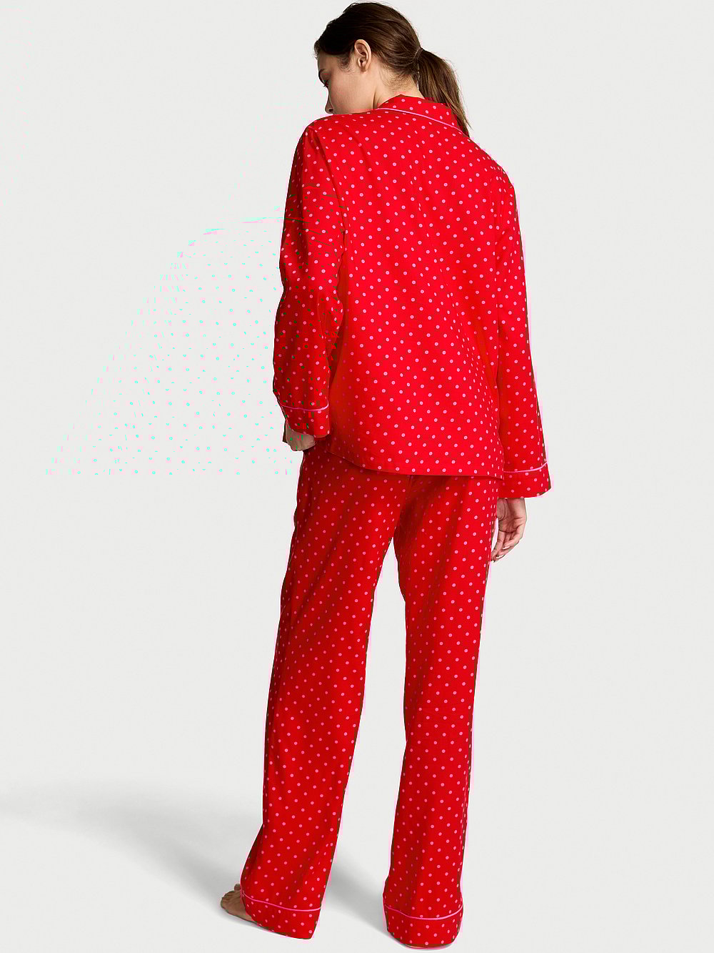Піжама фланелева Victoria's Secret сорочка/штани S Червоний - фото 2 Піжама фланелева Victoria's Secret сорочка/штани S Червоний - фото 2