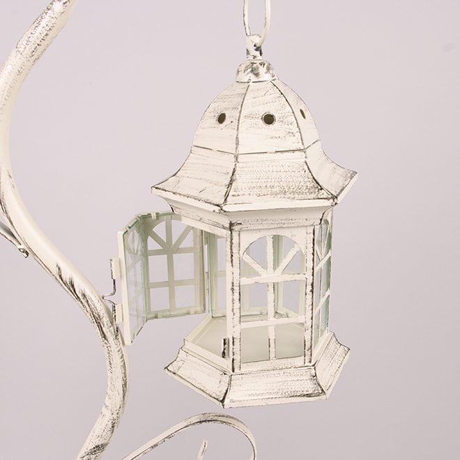 Подсвечник-фонарь Flora металлический 90 см Кремовый (39533) - фото 2