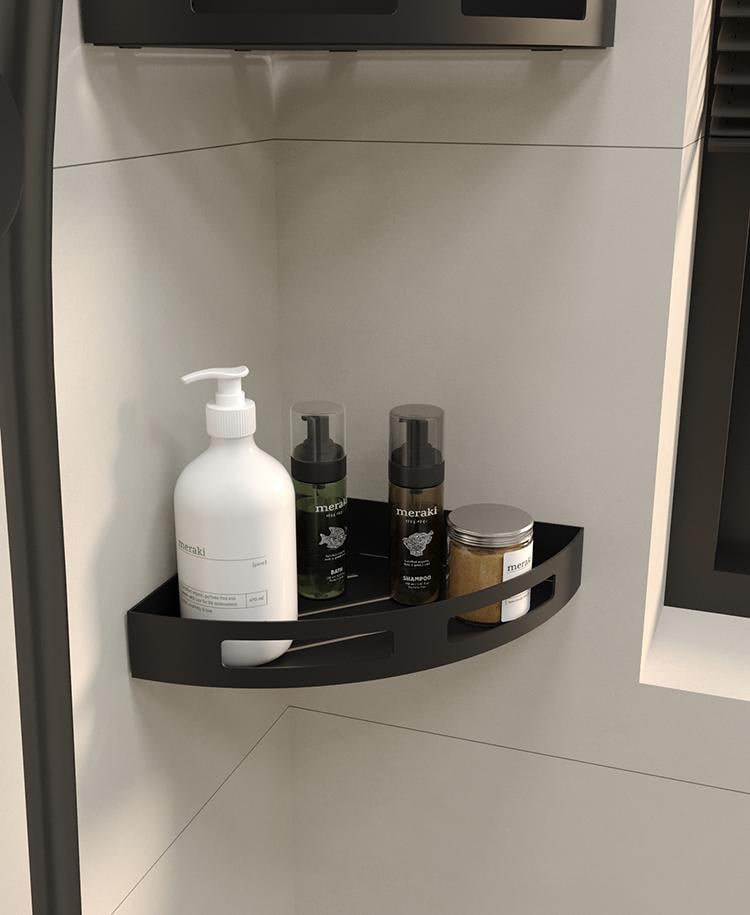 Полиця у ванну кімнату кутова NC Home Corner Чорний (23374222)