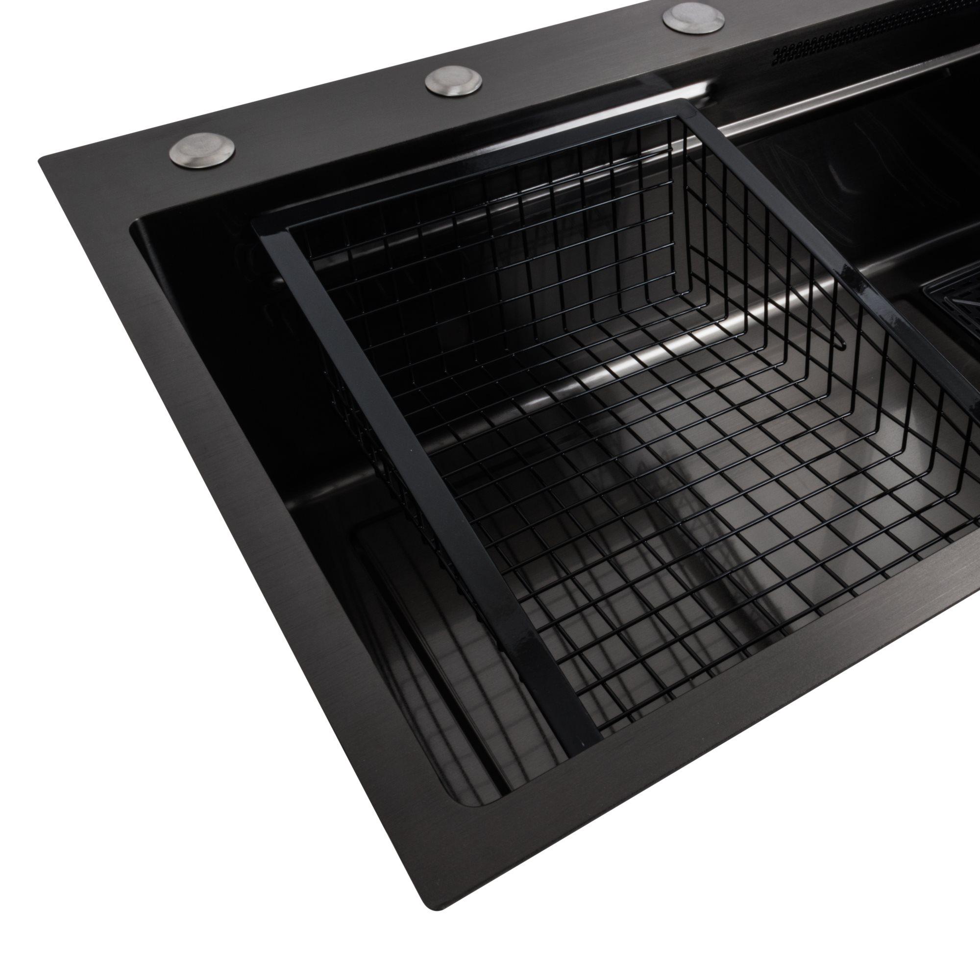 Мийка кухонна Platinum Handmade Водоспад 75х45A PVD Чорний - фото 9 Мийка кухонна Platinum Handmade Водоспад 75х45A PVD Чорний - фото 9