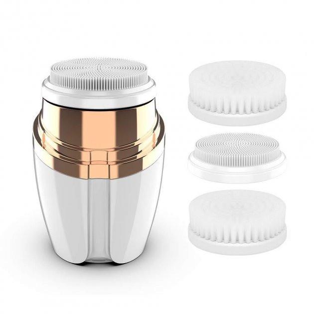 Щетка для лица очищающая массажная Sonic Facial Cleansing Brush LT-606 с тремя насадками 1000 мАч Щетка для лица очищающая массажная Sonic Facial Cleansing Brush LT-606 с тремя насадками 1000 мАч