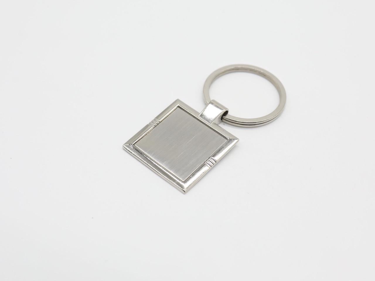 Основа для брелка под гравировку квадрат 31х31 мм Серебряный (263824596)