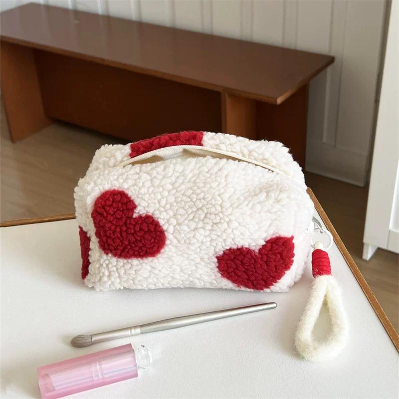 Косметичка warm story Тедди сердечки Бежевый (0104)