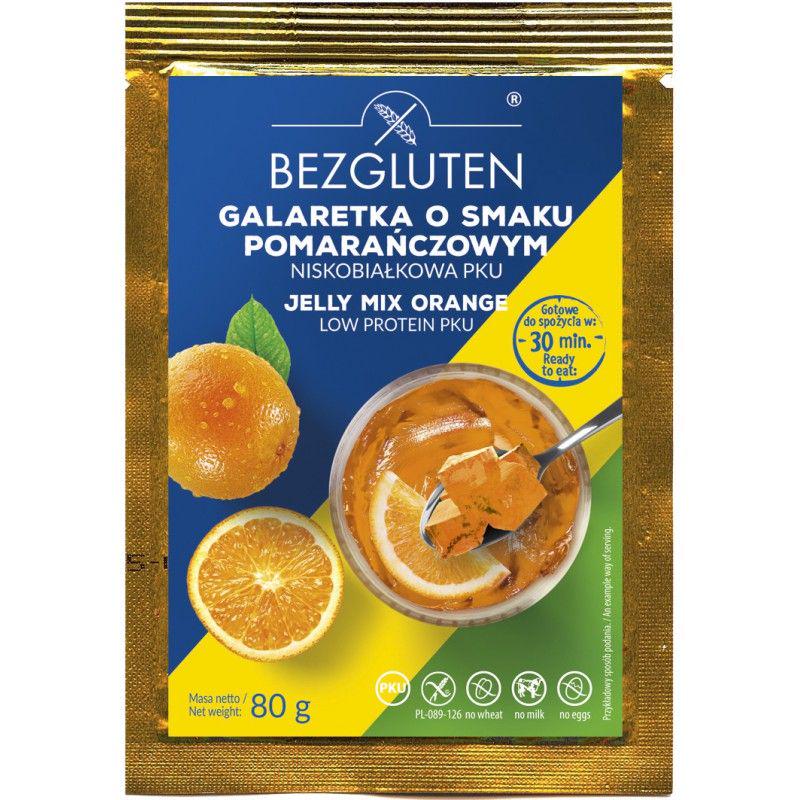 Галаретка без глютена PKU Bezgluten с апельсиновым вкусом низкобелковая 80 г