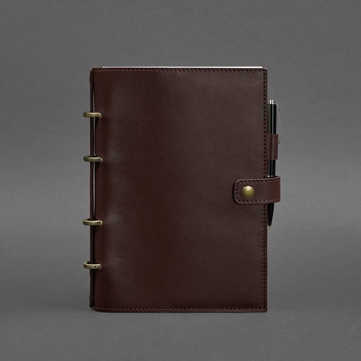 Блокнот шкіряний Софт-бук 9.1 з датованим блоком Бордовий (A-027493) - фото 5