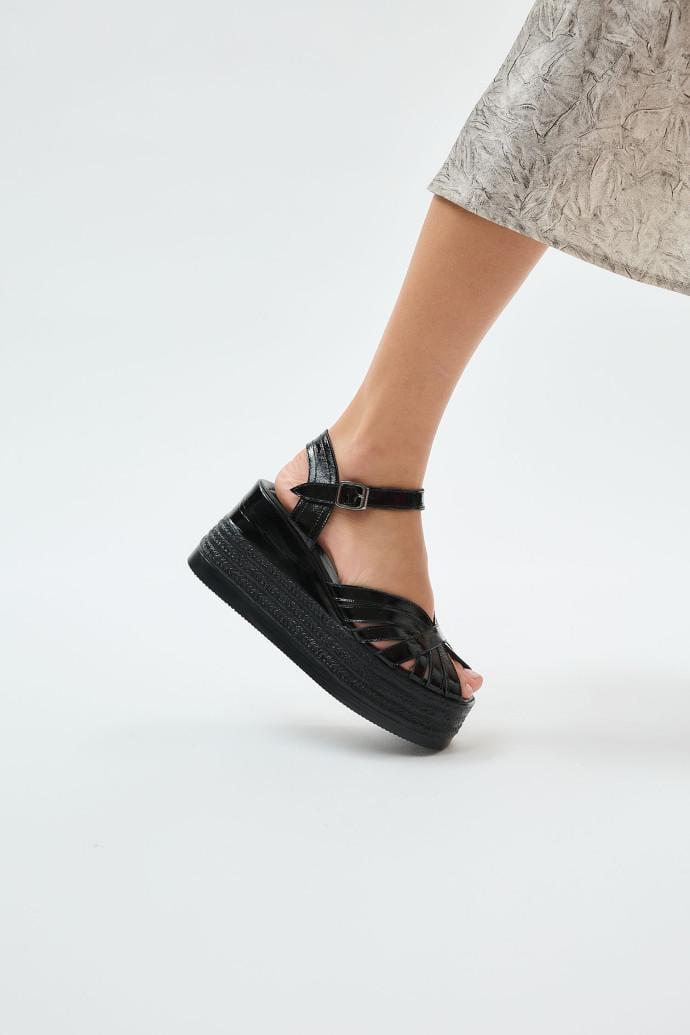 Босоножки женские LONZA на платформе р. 39 Черный (199877) - фото 2 Босоножки женские LONZA на платформе р. 39 Черный (199877) - фото 2