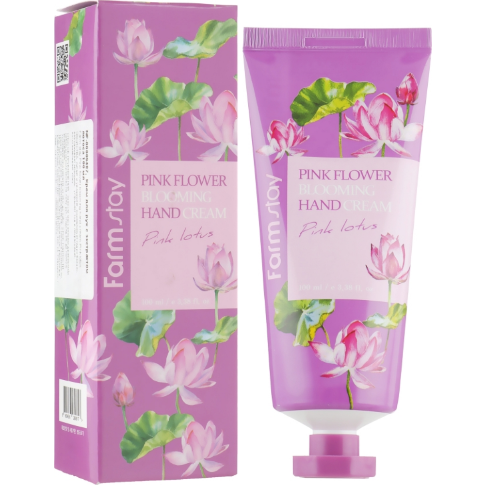Крем для рук Farmstay Pink Flower Blooming Hand Cream Pink Lotus с экстрактом лотоса 100 мл (1239302446)