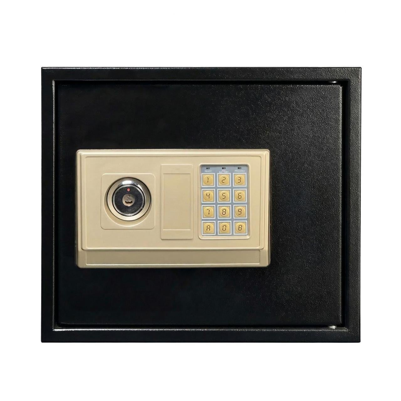 Сейф стальной Mzavod СМ-300Е электронный усиленный 30х35х29 см с полкой Черный (147-17-3031330100006)