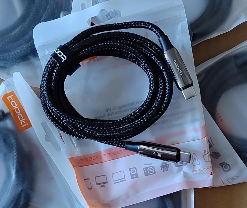 Кабель Toocki 735375313208 Type-C/Type-C 240 Вт 2 м Black (25043143) - фото 3 Кабель Toocki 735375313208 Type-C/Type-C 240 Вт 2 м Black (25043143) - фото 3