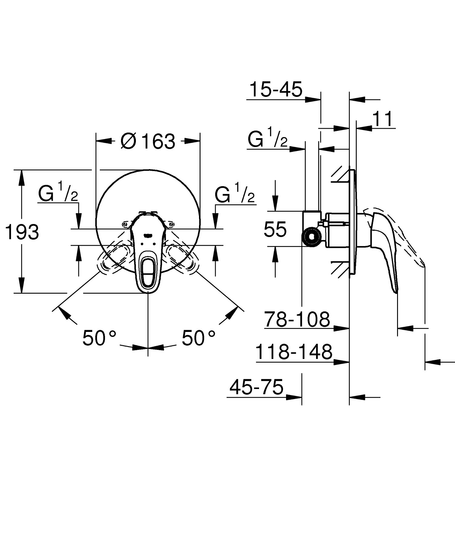 Змішувач для душу Grohe Eurostyle (33635003) - фото 2