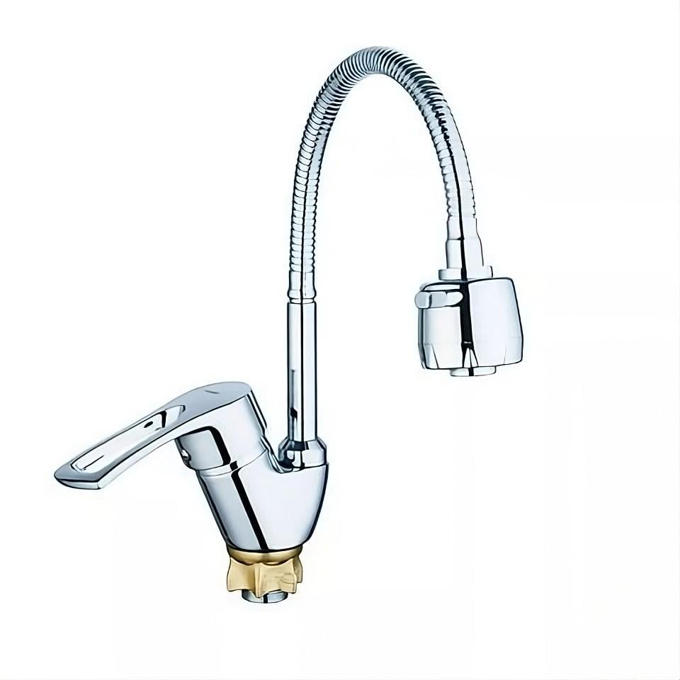 Смеситель для кухни Wezer YUB4-R181 с рефлекторным изливом Хром (SQ-1036588)