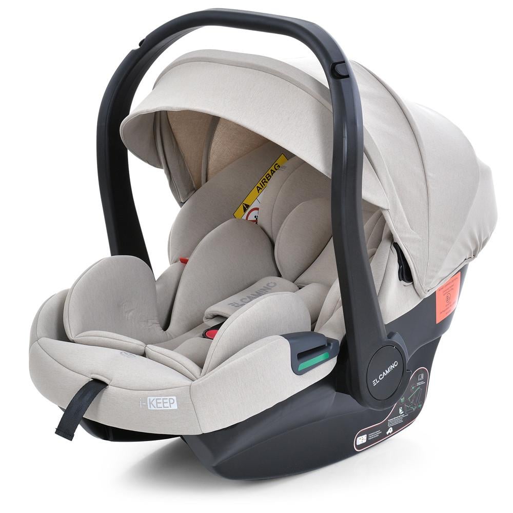 Автокресло для новорожденных El Camino ME 1186 i-KEEP i-SIZE R129 до 87 см 40-87 см Cashmere Beige (2763096756)