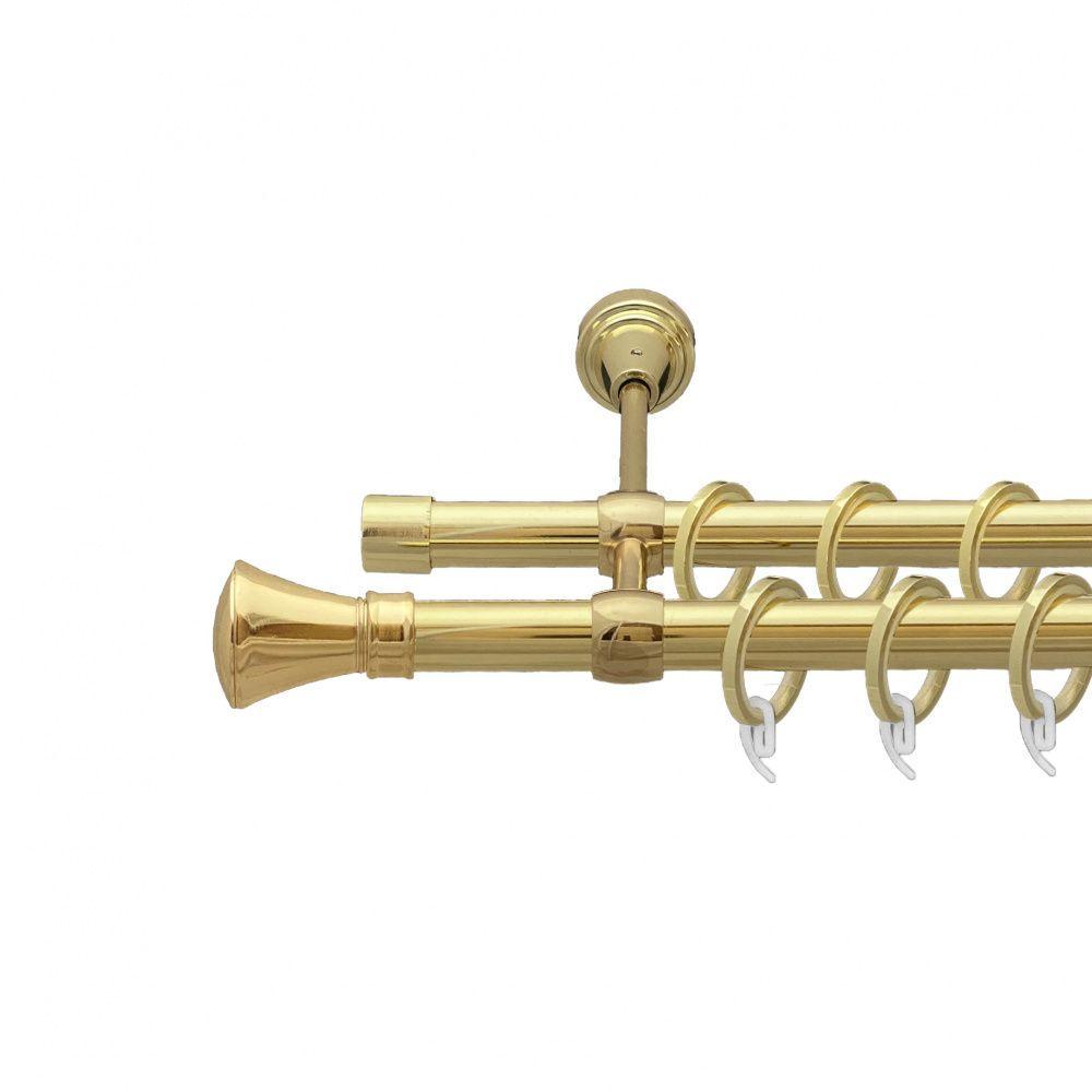 Карниз Orvit Люксор двухрядный гладкий 19\19 мм 240 см Золотой (00-00009480)