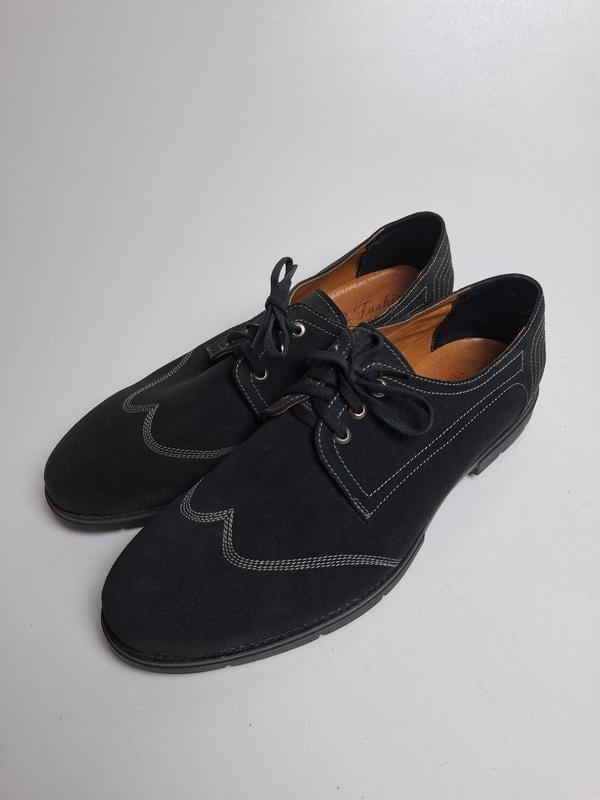 Туфлі чоловічі L-FASHION натуральна замша р. 45-30 см Чорний (2323) Туфлі чоловічі L-FASHION натуральна замша р. 45-30 см Чорний (2323)