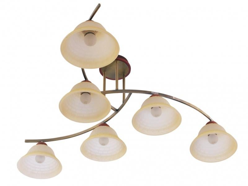 Люстра потолочная кантри Brille BKL-063S/6 на 6 плафонов