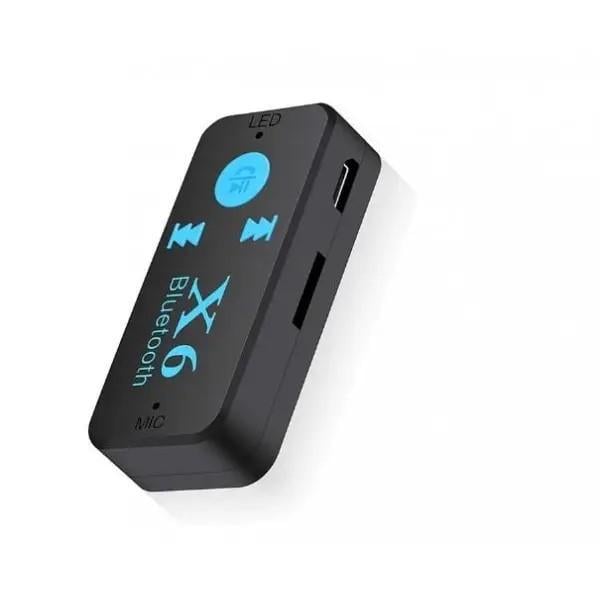 Адаптер беспроводной Bluetooth BT-X6 аудиоресивер с разъемом aux 3.5 и microSD (6948)