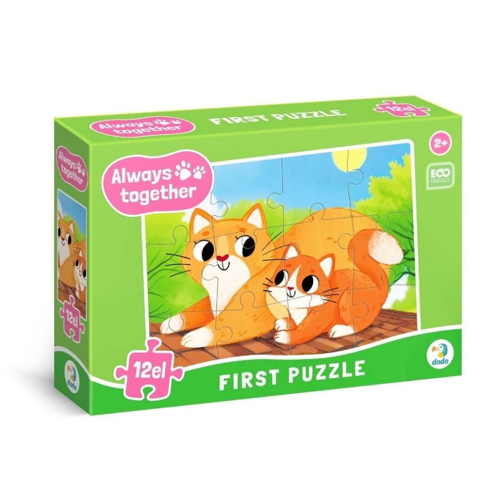 Пазл дитячий DoDo Завжди разом Котики 300632 12 ел.