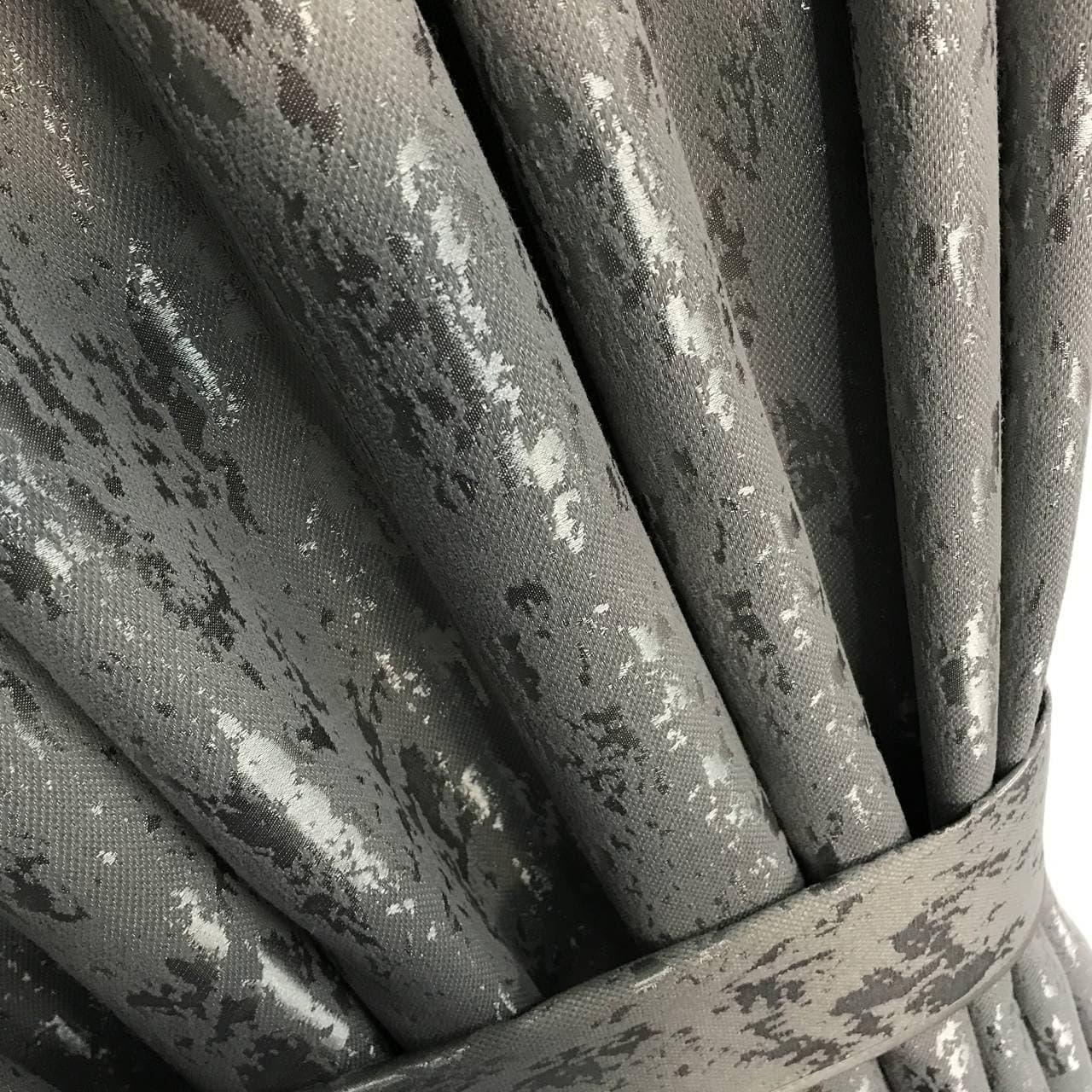 Готовые мраморные шторы ALBO 200x270 см 2 шт. Темно-серый (SH-M19-21) - фото 9