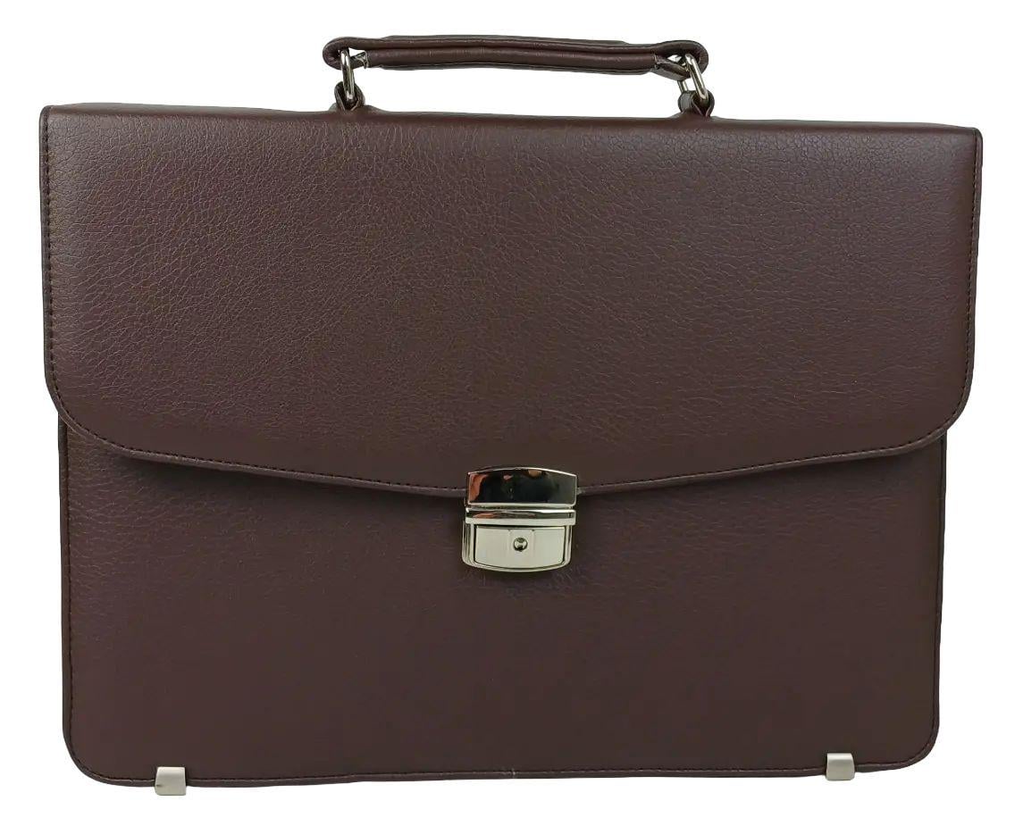 Портфель чоловічий Exclusive штучна шкіра Коричневий (713000-1 New brown)
