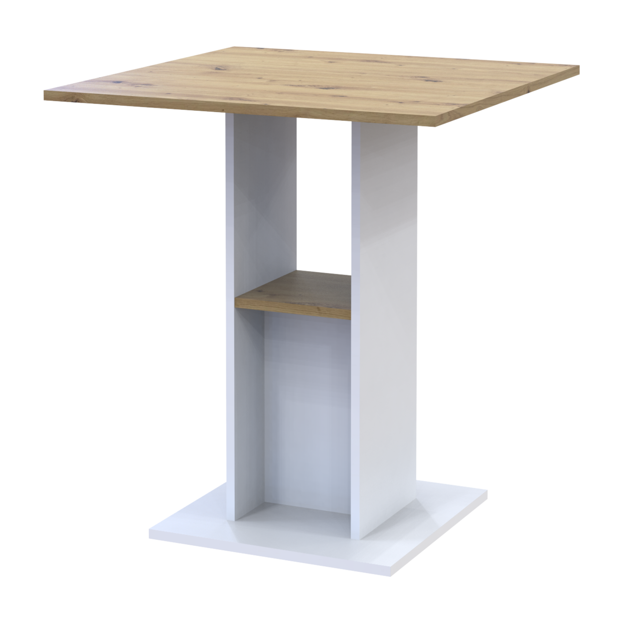 Стол Doros Коуд 70х70х74 см Белый/Дуб Артизан (41510131) - фото 5