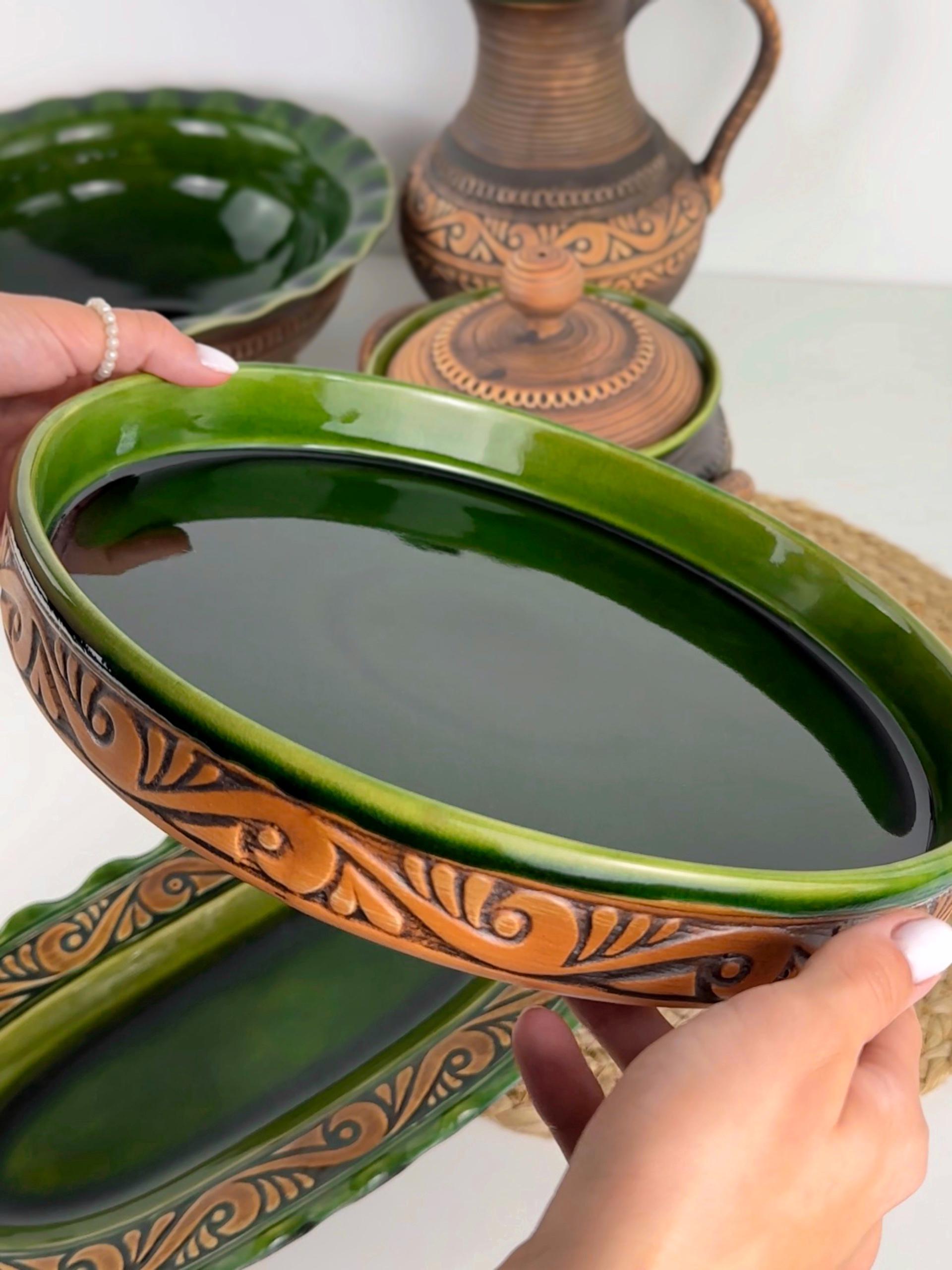 Набор глиняной посуды для горячих блюд на 4 человек Гражда Коричневый (17019-13) - фото 5 Набор глиняной посуды для горячих блюд на 4 человек Гражда Коричневый (17019-13) - фото 5