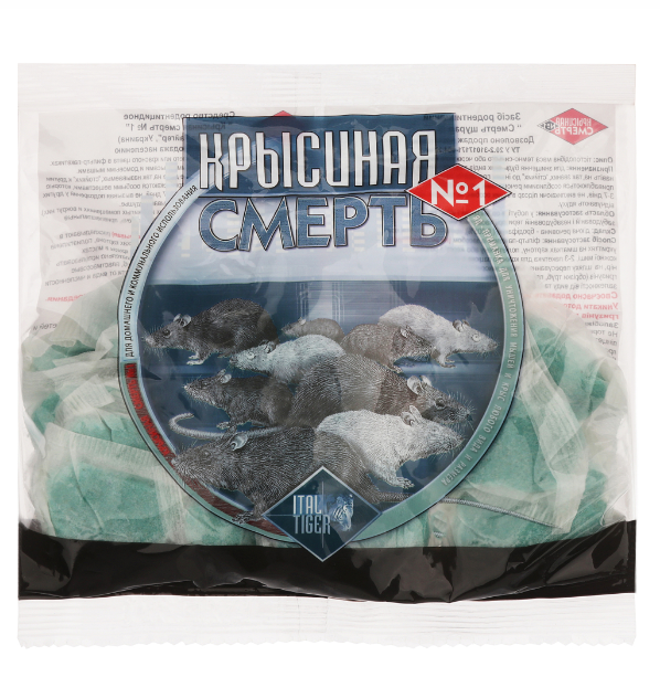 Родентицид No1 Ital Tiger Крисина смерть 100 г (X-1295)