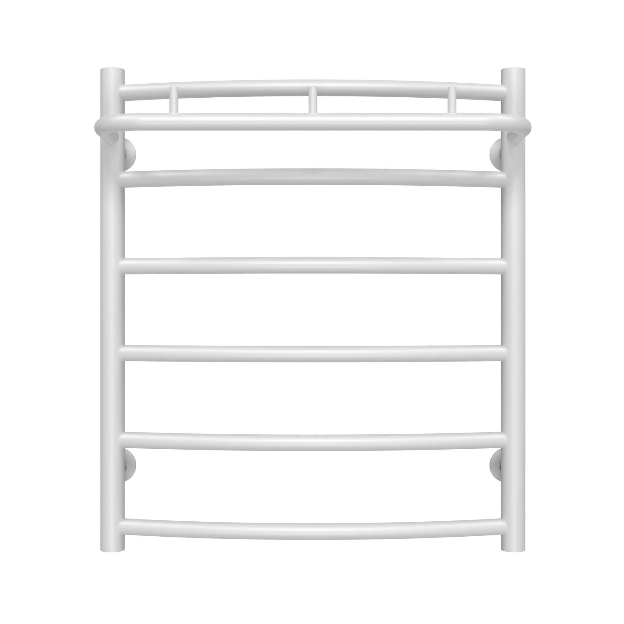 Полотенцесушитель водяной Deffi Классик N П6 нижнее подключение нержавеющая сталь 500х600 мм Белый (C.KN.60.50.6.W.A)