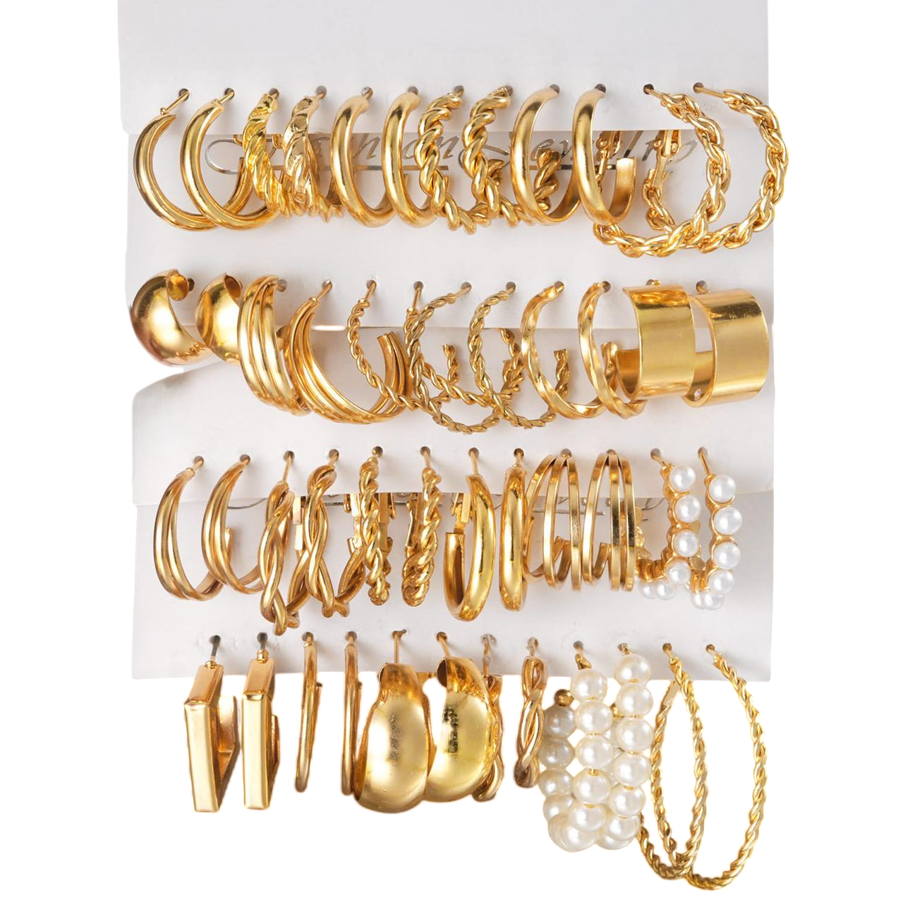 Набор серьг Fashion Jewelry 48 шт. Золотистый (56-122-1706)