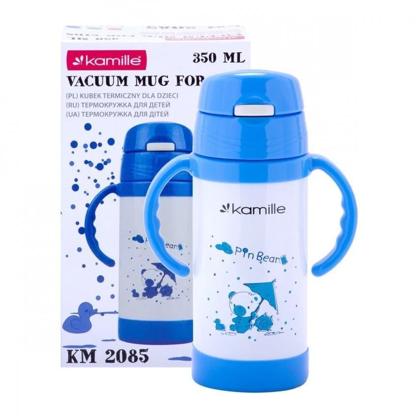 Термос-пляшка дитяча Kamille 2085 з нержавіючої сталі 350 мл Блакитний (1088406954) - фото 2 Термос-пляшка дитяча Kamille 2085 з нержавіючої сталі 350 мл Блакитний (1088406954) - фото 2