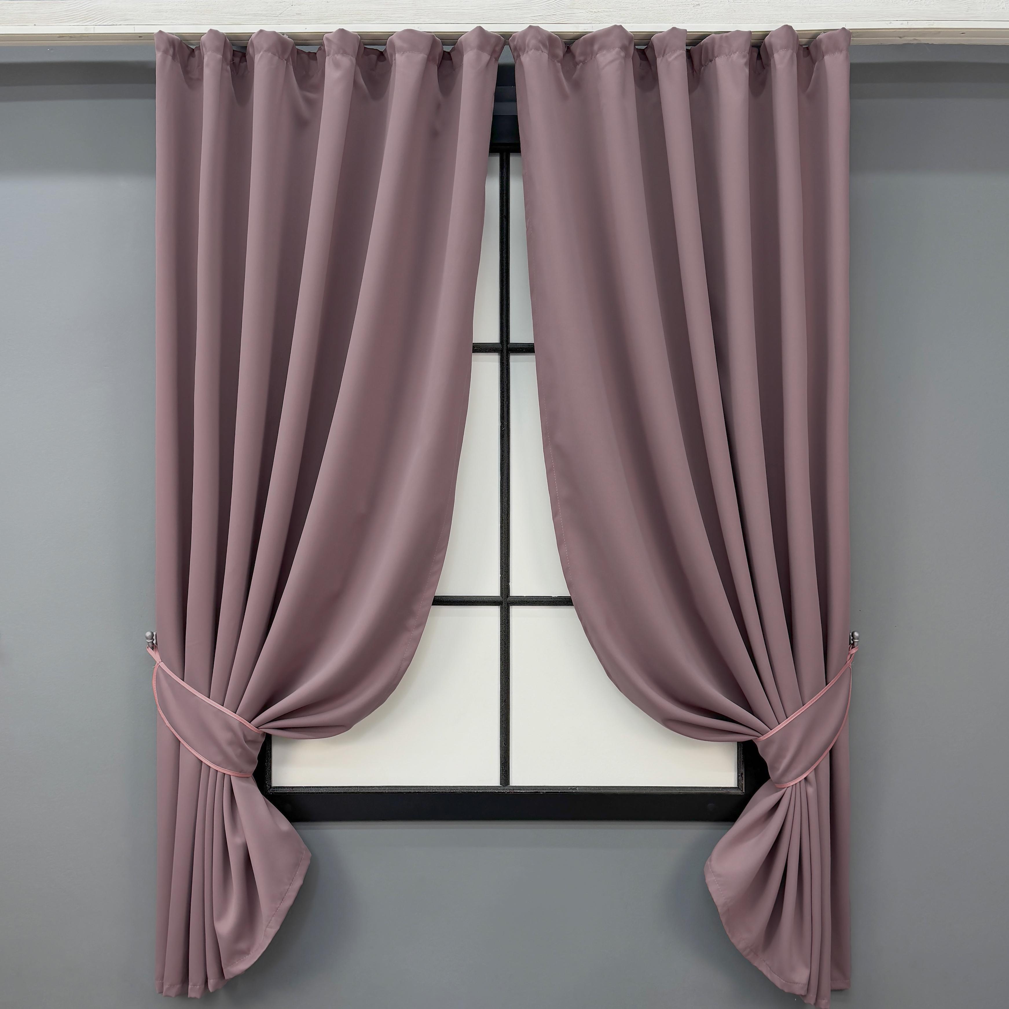 Комплект коротких штор VR-Textil Блэкаут Midnight №1679ш 140х170 см 2 шт. Пудровый (35-0459)