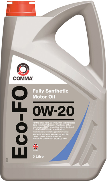 Моторное масло автомобильное COMMA ECO-FO 0W-20 5 л (ECOFO5L)
