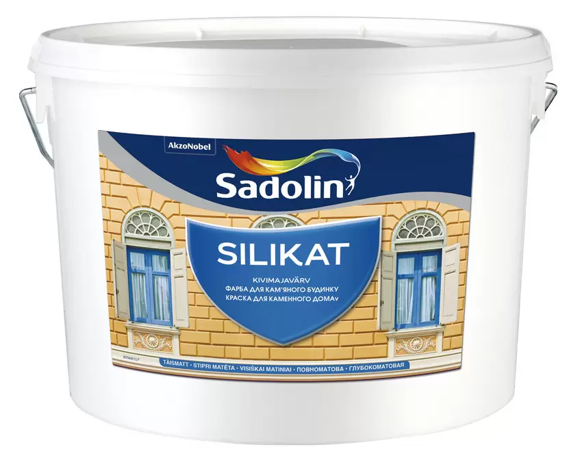 Краска фасадная акрило-латексная глубокоматовая Sadolin SIlikat 5 л BW Белый (2893911113)