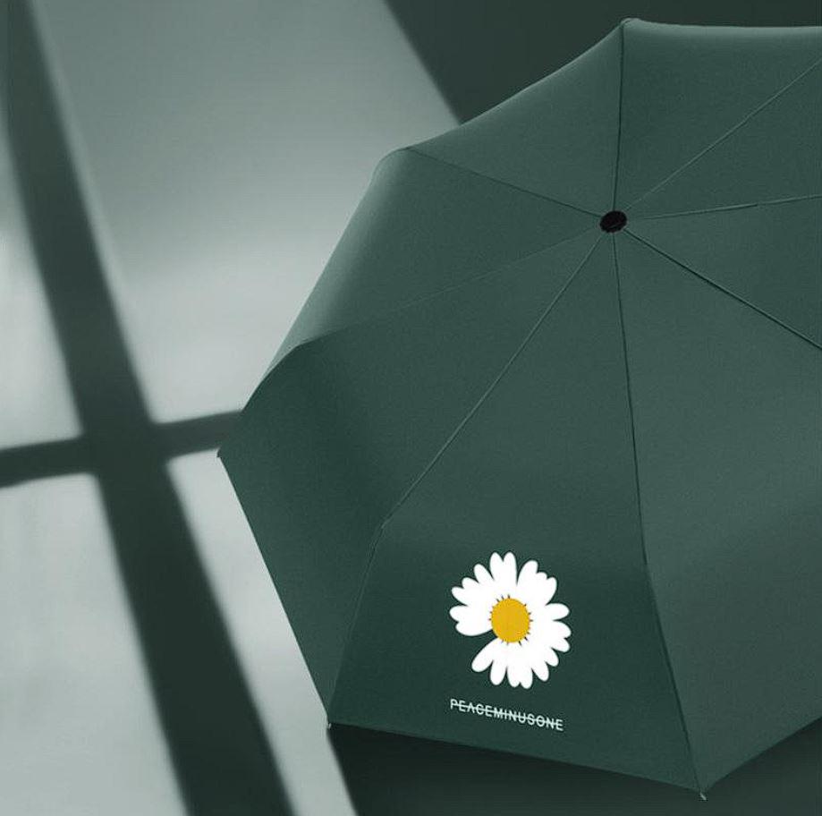 Зонтик складной автомат Peace minus one 8 спиц купол 96 см Green (30239) - фото 3
