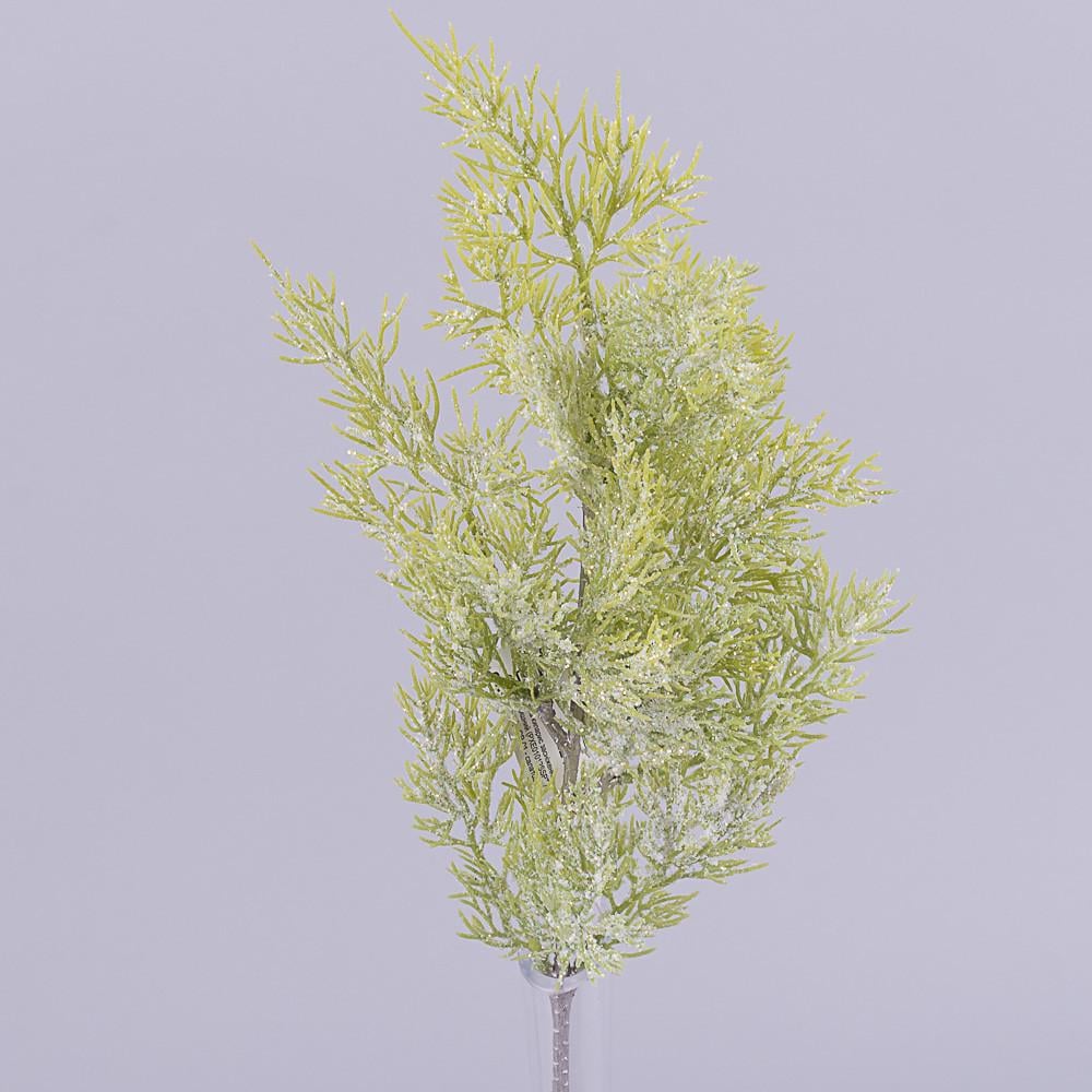 Ветка Кипарис пышный заснеженный Зеленый (2219-1)