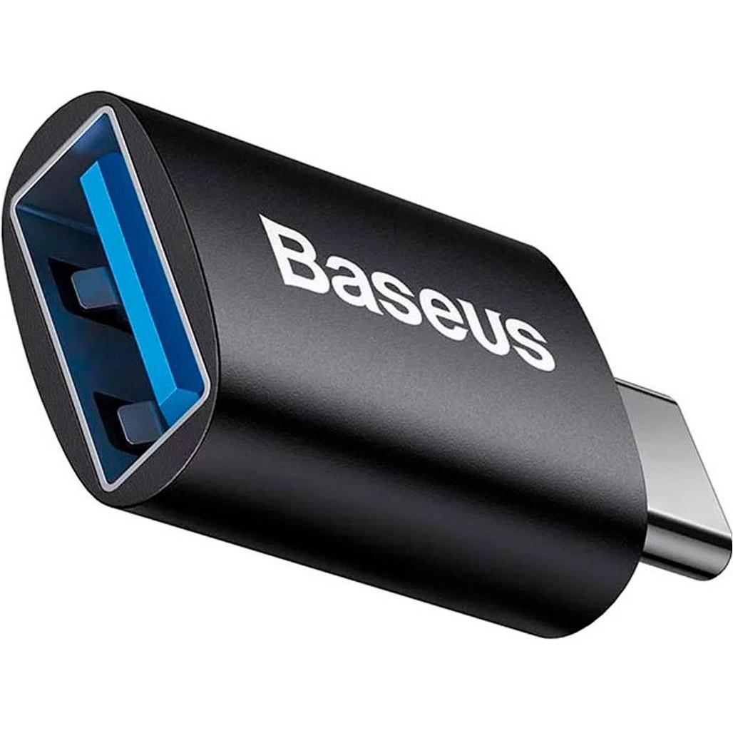 Перехідник Baseus Ingenuity Series Mini OTG Adaptor USB-C to USB-A Black (ZJJQ000001)