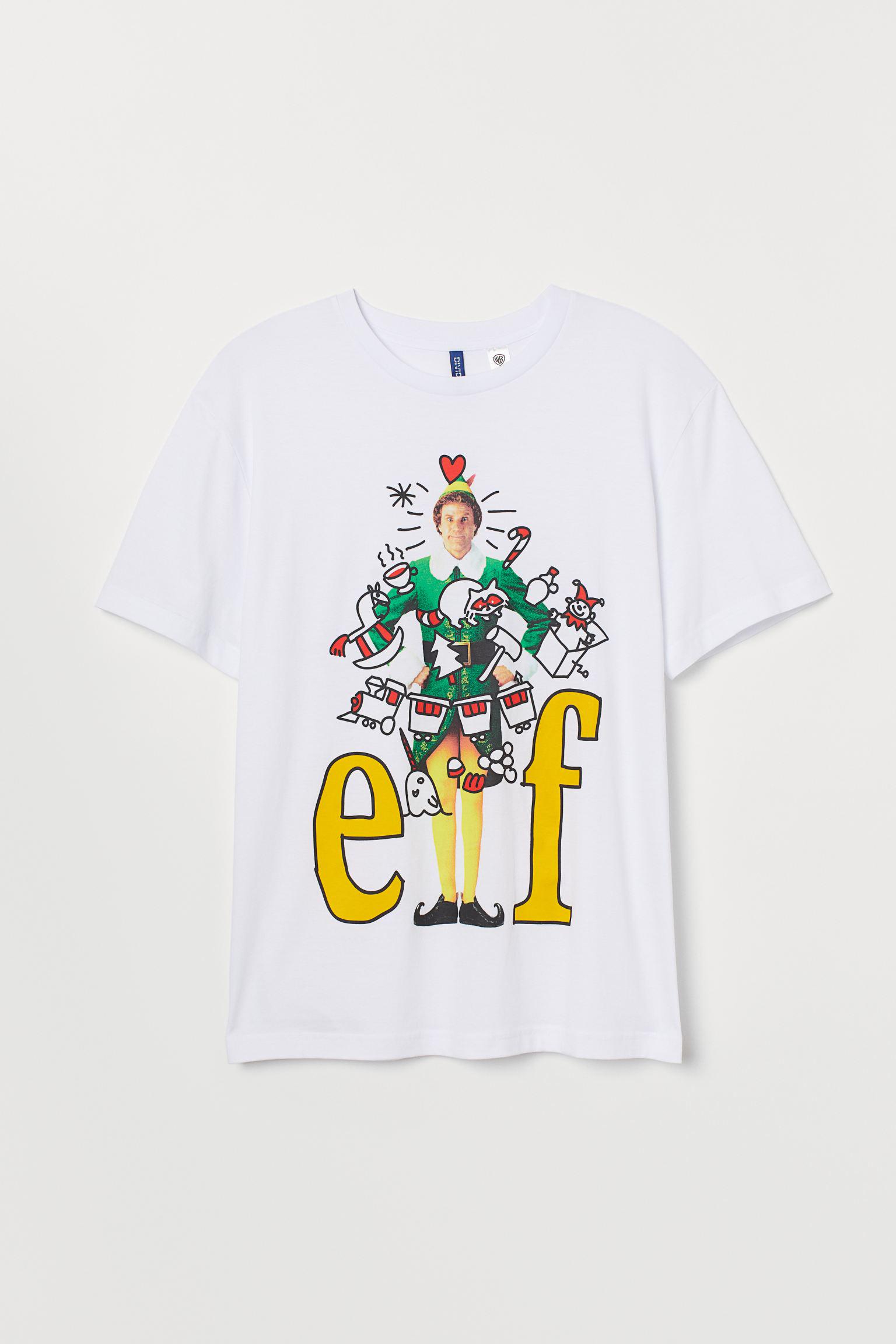 Футболка H&M принт L Білий (16046150388)