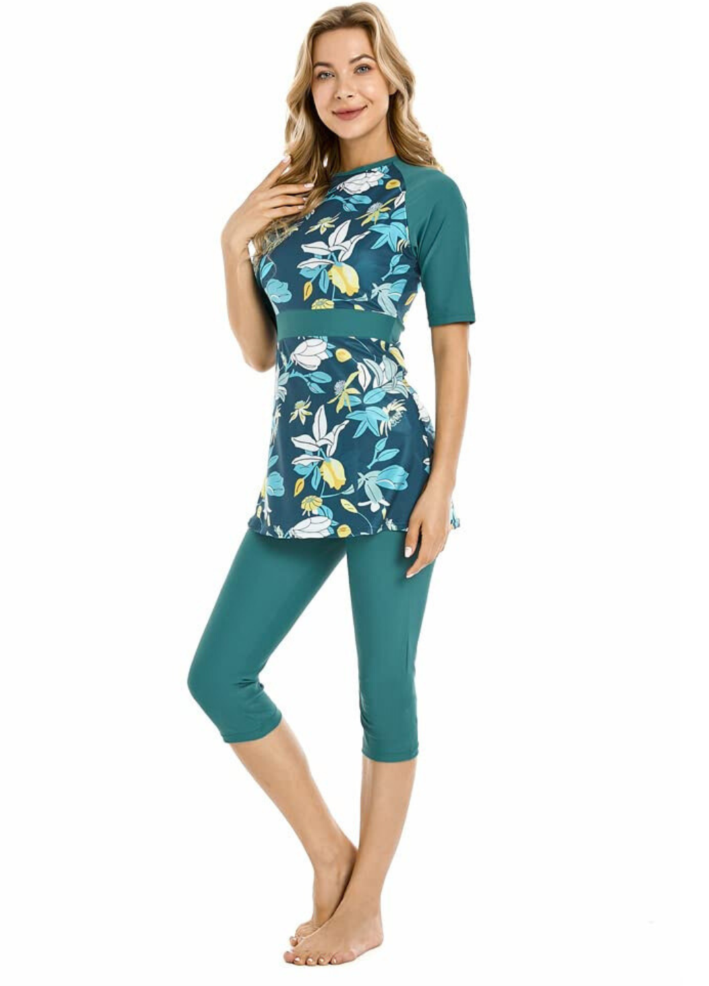 Купальник женский FS Modesty Swimming Costume Surfing L Бирюзовый (9371)