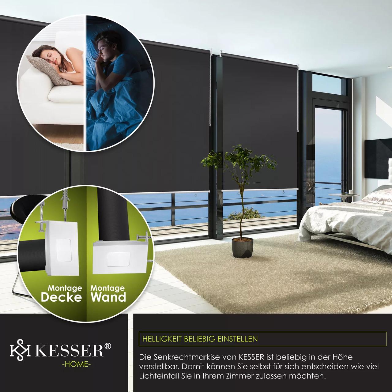 Роллеты солнцезащитные вертикальные KESSER 100х140 см Черный - фото 5