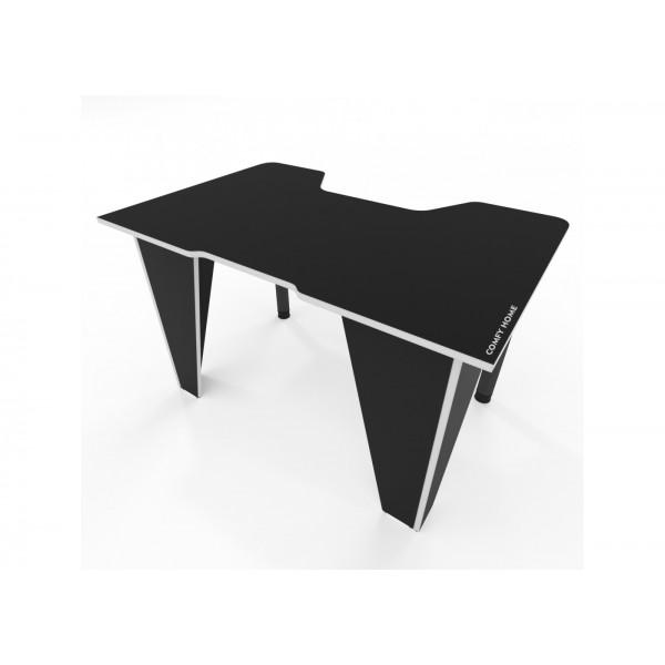 Компьютерный стол игровой Comfy Home Frost Черный/Белый (63dbdcb79fda984dfa2e9746)