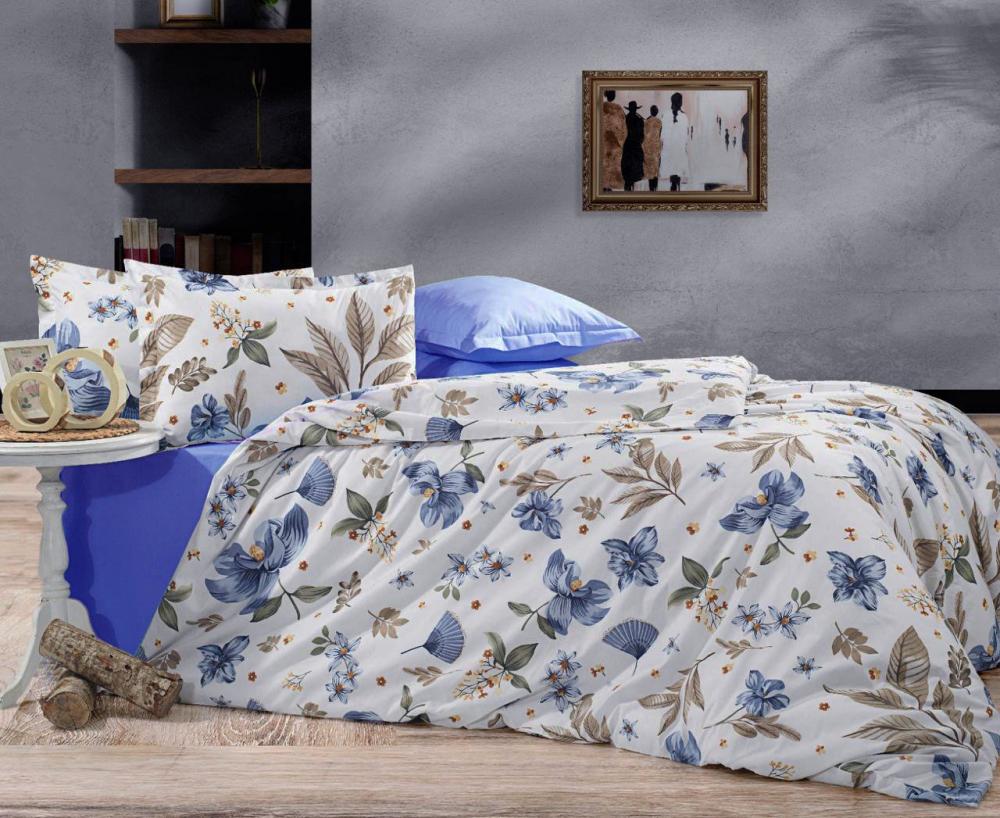 Комплект постільної білизни Оазис cotton євро Синий