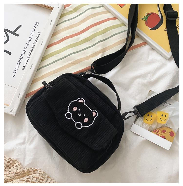 Сумка женская с медведем Тедди Черный (А134) - фото 2 Сумка женская с медведем Тедди Черный (А134) - фото 2