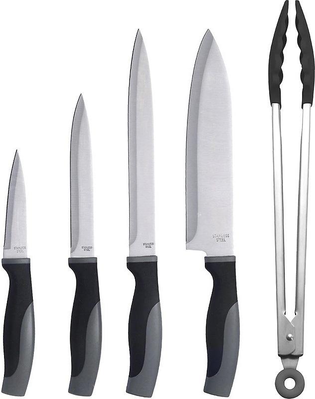 Набір кухонний Bergner In-Black 4 ножі та щипці нержавіюча сталь (BG-39270)