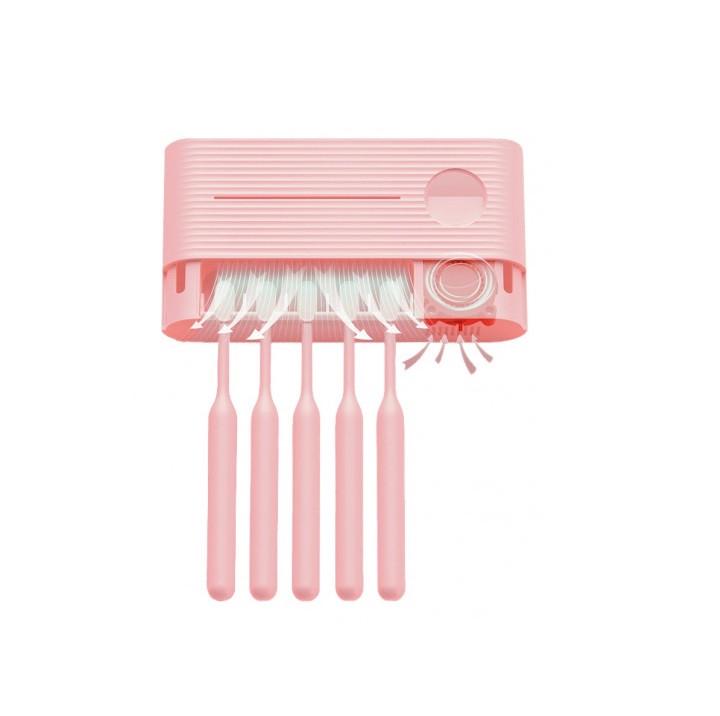 Держатель умный стерилизатор для зубной щетки Youpin Sothing UVC M01 M02 и дозатор Pink