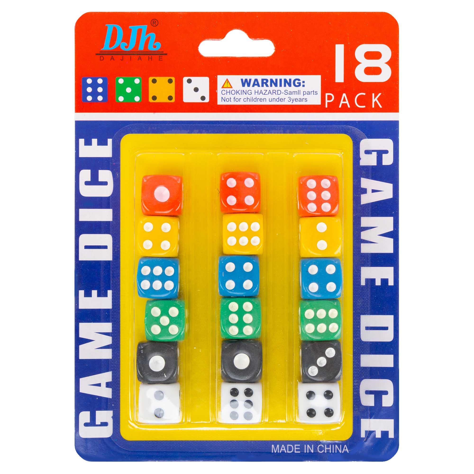 Игральные кубики для настольных игр SP-Sport Dice пластик 1,4x1,4 см 18 шт. (1498-1)