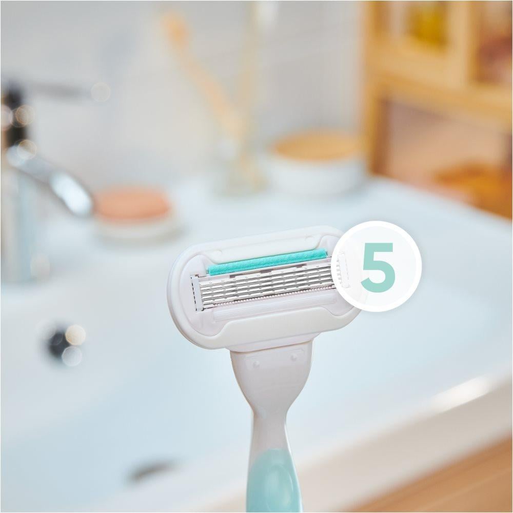 Картриджи сменные для бритья женские Gillette Venus Deluxe Smooth Sensitive 3 шт. - фото 4 Картриджи сменные для бритья женские Gillette Venus Deluxe Smooth Sensitive 3 шт. - фото 4