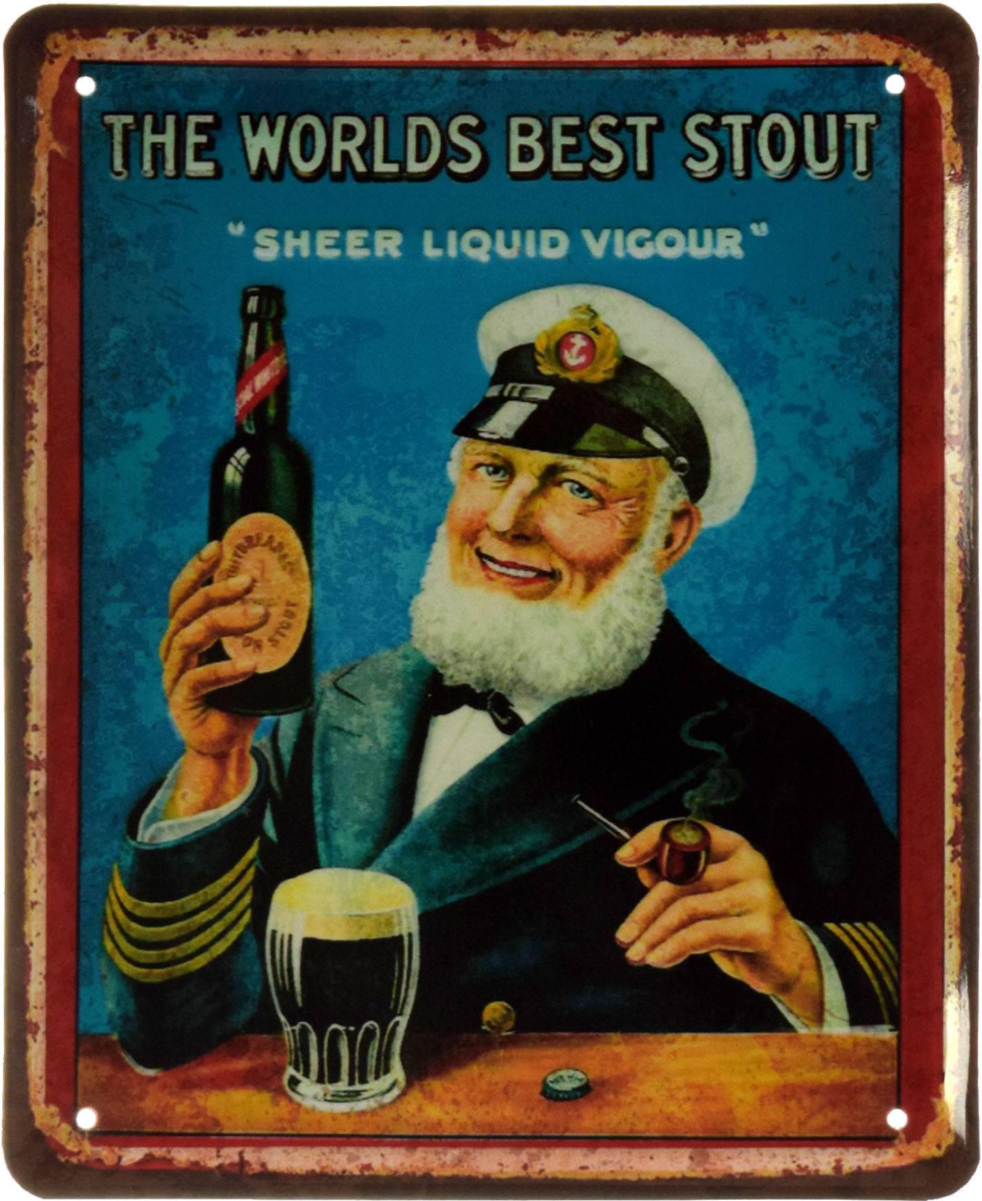 Табличка металева Пиво Кращий Стаут У Світі/Beer The World's Best Stout 18x22 см