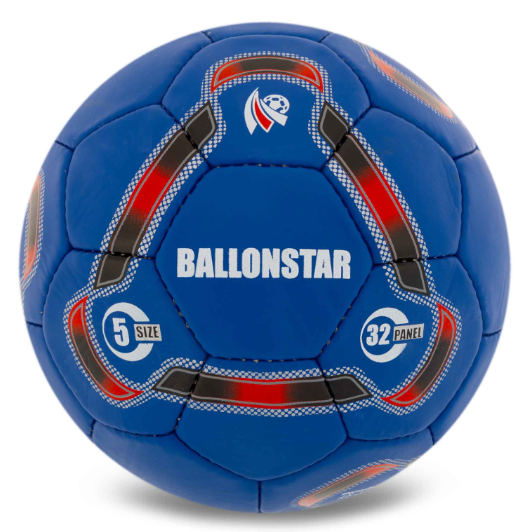 Мяч футбольный BALLONSTAR FB-5155 №5 PU Гриппи сшит вручную Темно-синий (29655065)