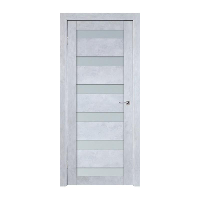 Дверное полотно TD ТД-400 L МДФ 2000х800 мм Серый бетон/Белое стекло (5360782)